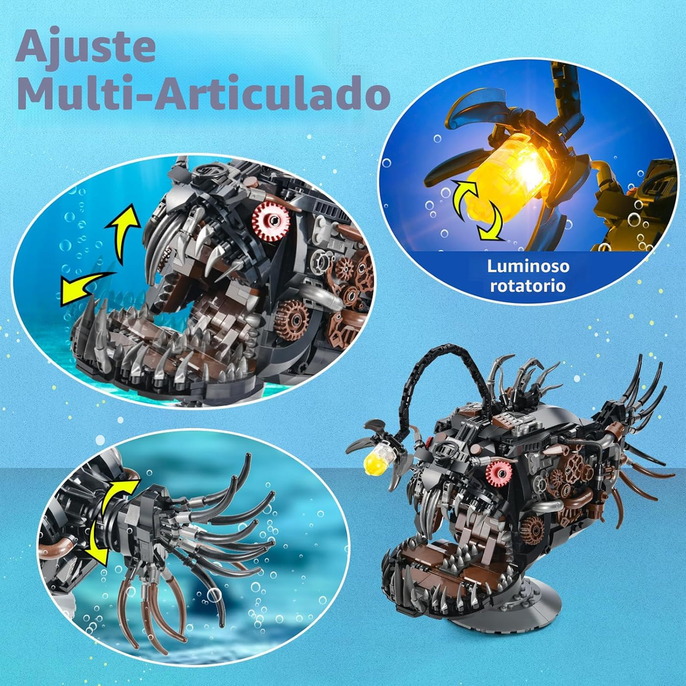 XITALAXU Conjuntos de Construcción de Peces Mecánicos, Juego de Col...