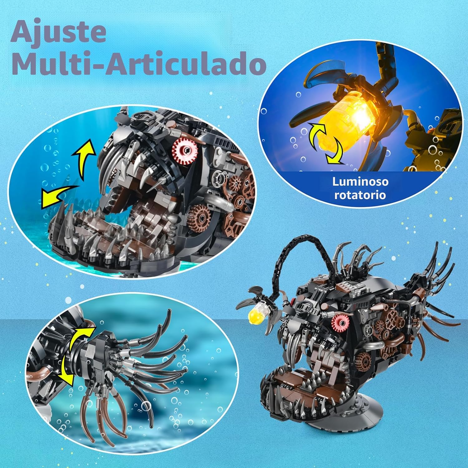XITALAXU Conjuntos de Construcción de Peces Mecánicos, Juego de Col...