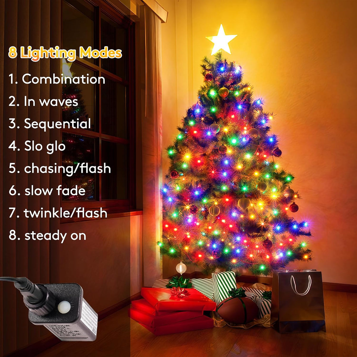 BlcTec Luces de Navidad, 800 luces LED para árbol de Navidad de 272...