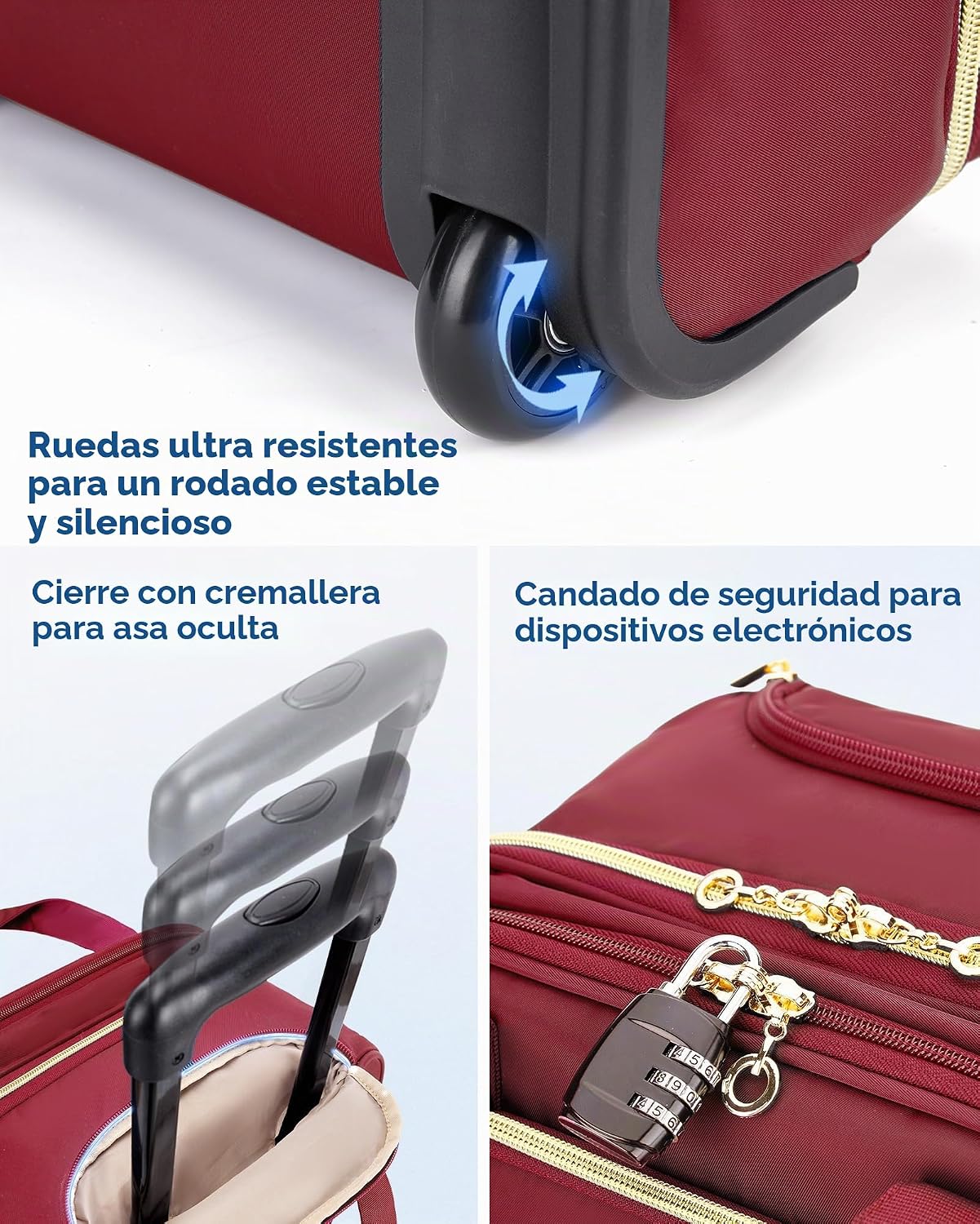 BAGSMART - Maleta de mano para debajo del asiento, maleta suave de...