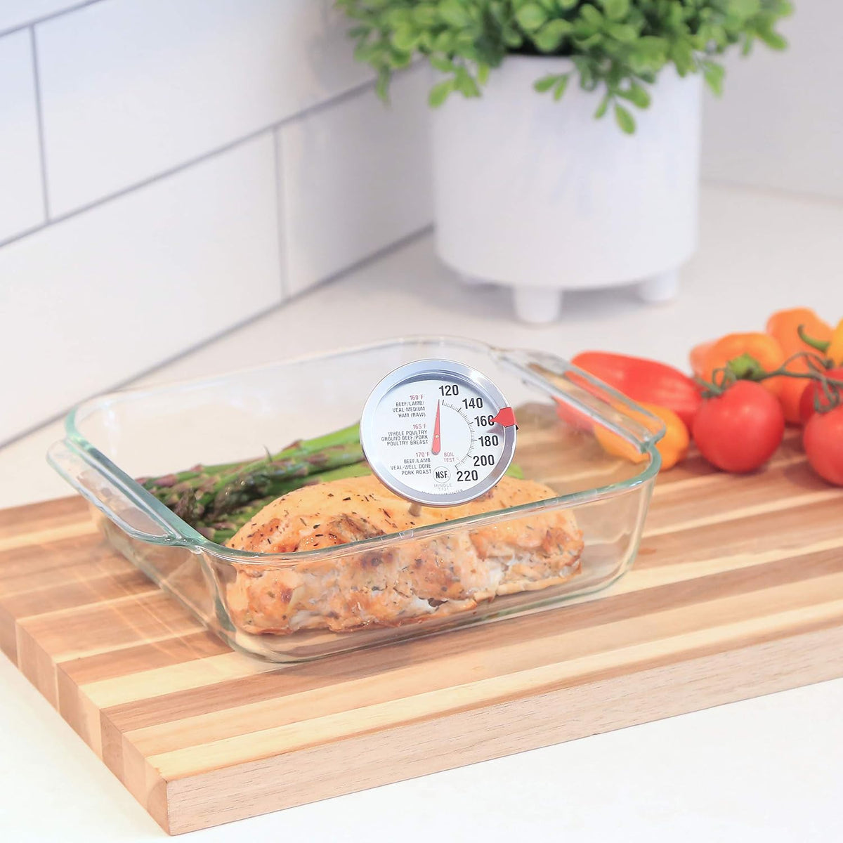 Escali AH1 Termómetro de carne de acero inoxidable apto para horno,...