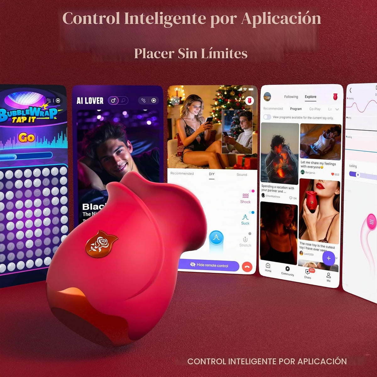 MOOLIGIRL Rose Toy - Vibrador de juguetes sexuales para mujeres, ju...