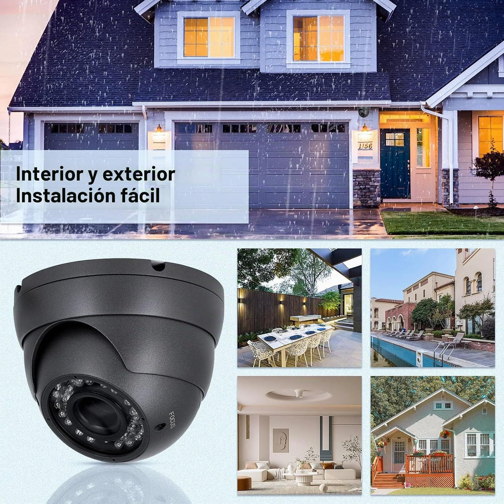 Anpviz Cámara CCTV analógica de 2MP 1080P HD 4 en 1 (TVI\/AHD\/CVI\...