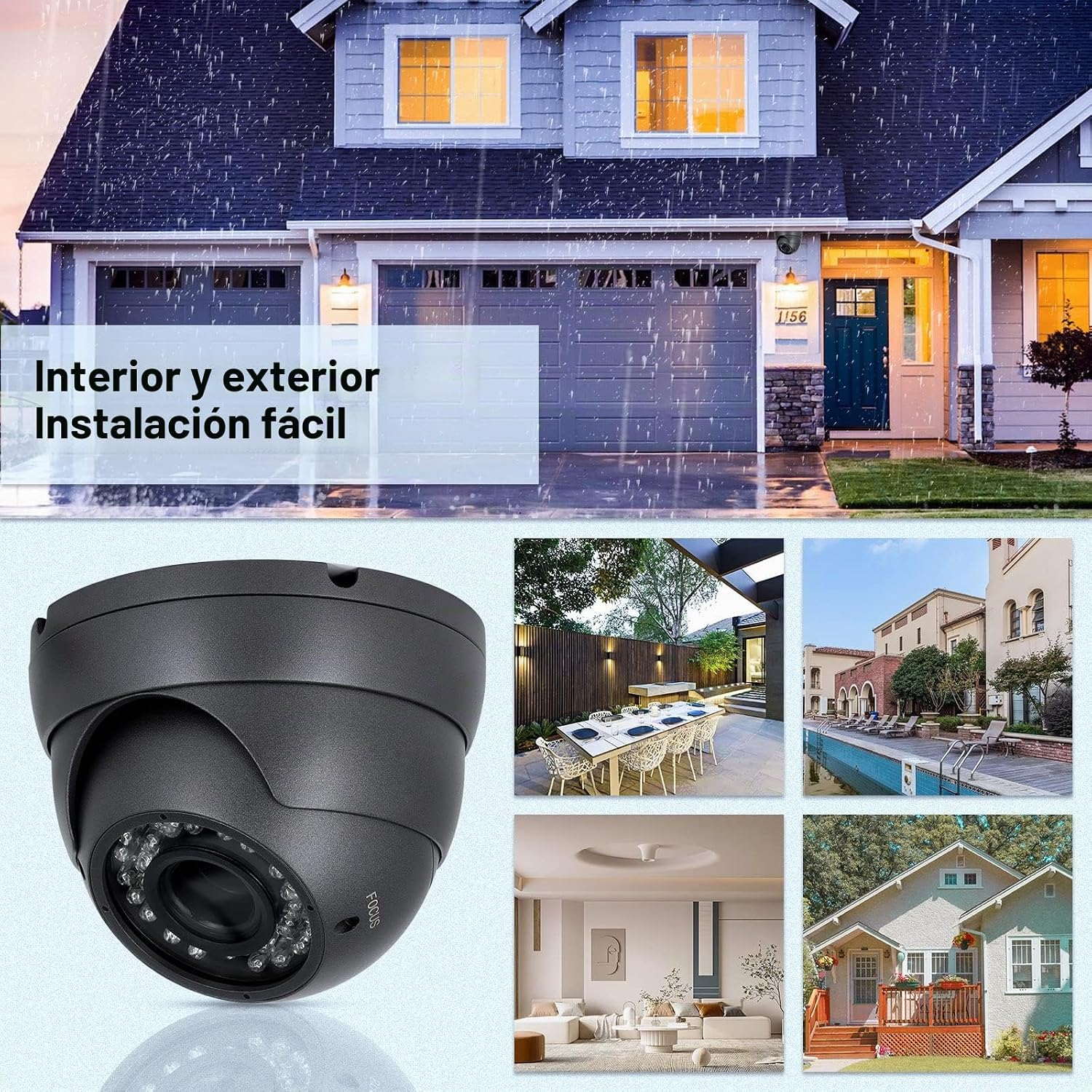 Anpviz Cámara CCTV analógica de 2MP 1080P HD 4 en 1 (TVI\/AHD\/CVI\...