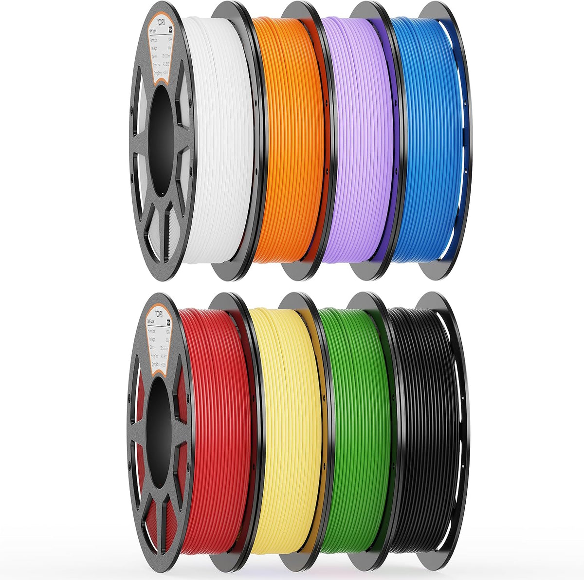 YOOPAI Filamento PLA de 0.07 in, 8.82 oz PLA+ y paquete mate, 8 rol...