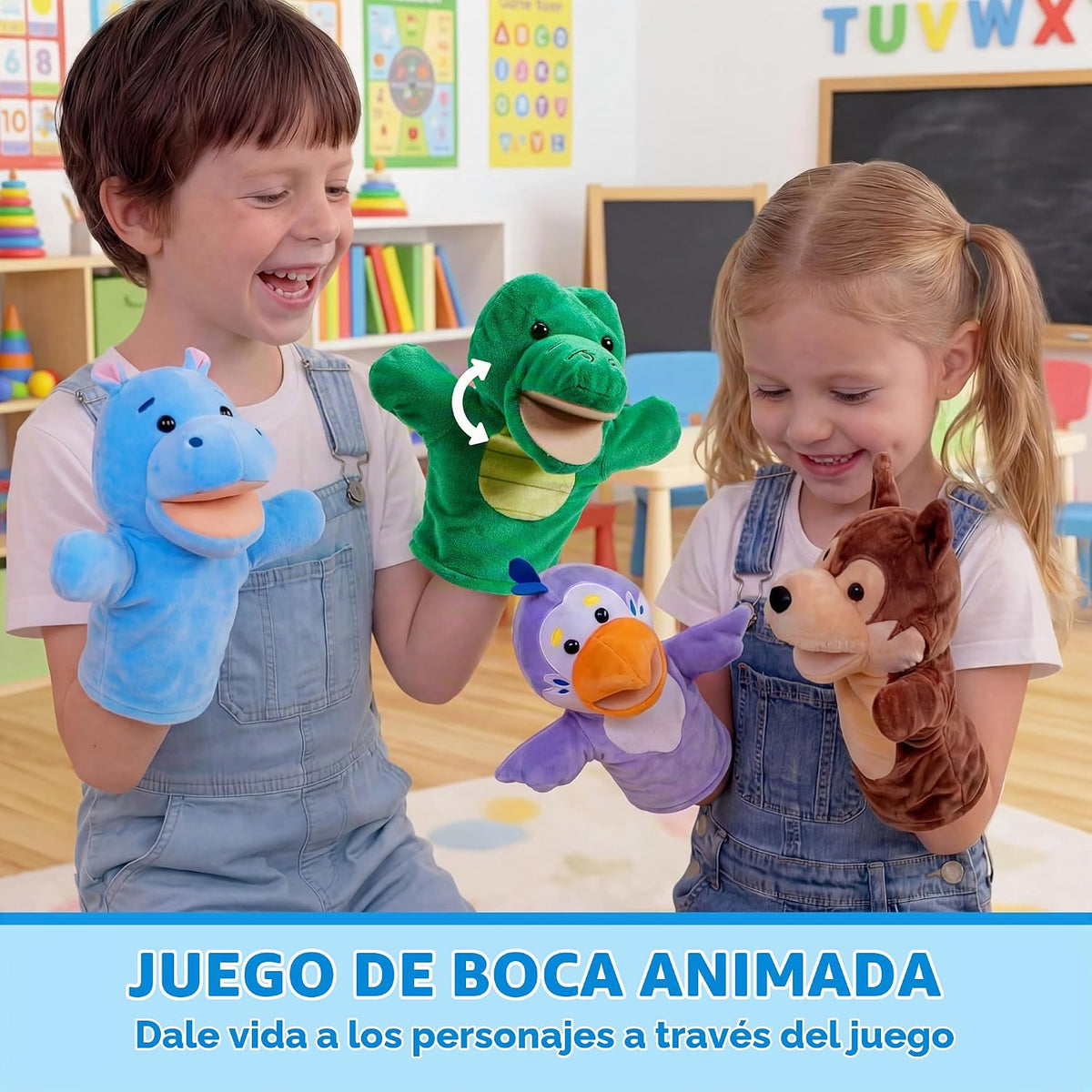 JOYIN - Juego de marionetas de mano para niños con boca de trabajo,...