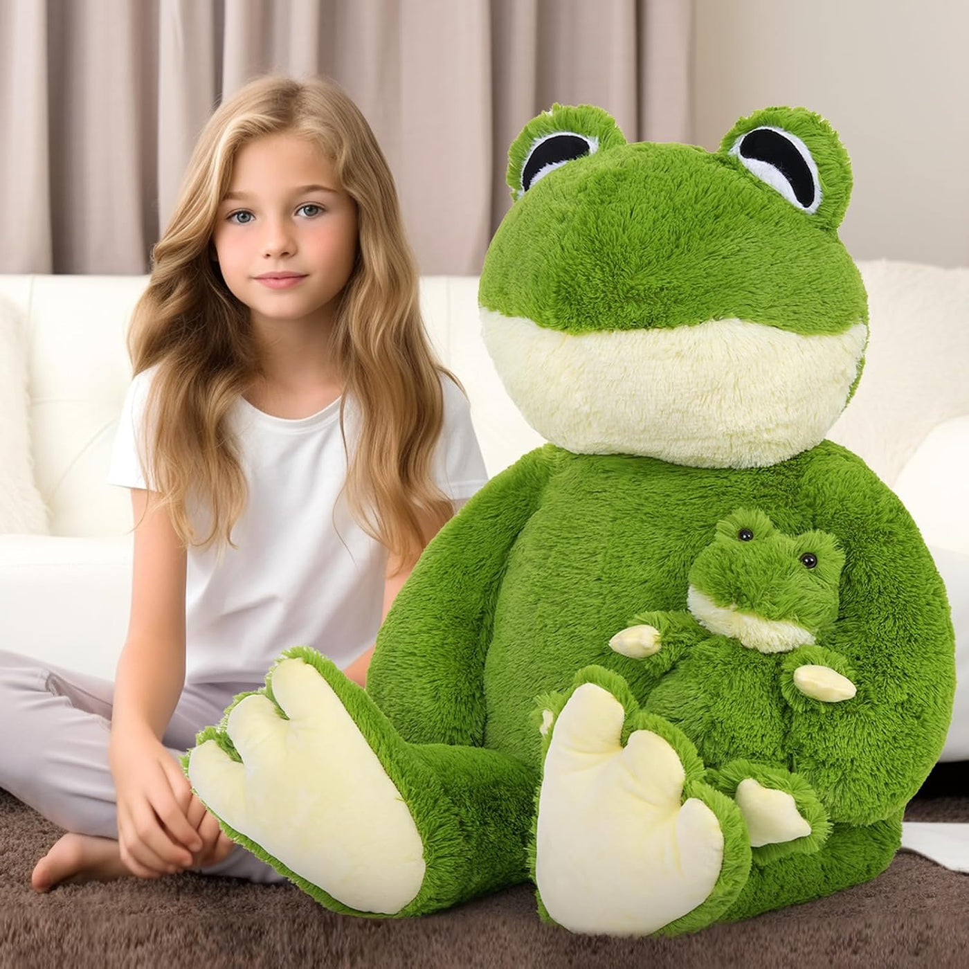 MorisMos Animales de Peluche Rana Grande, Juguete de Peluche Rana G...
