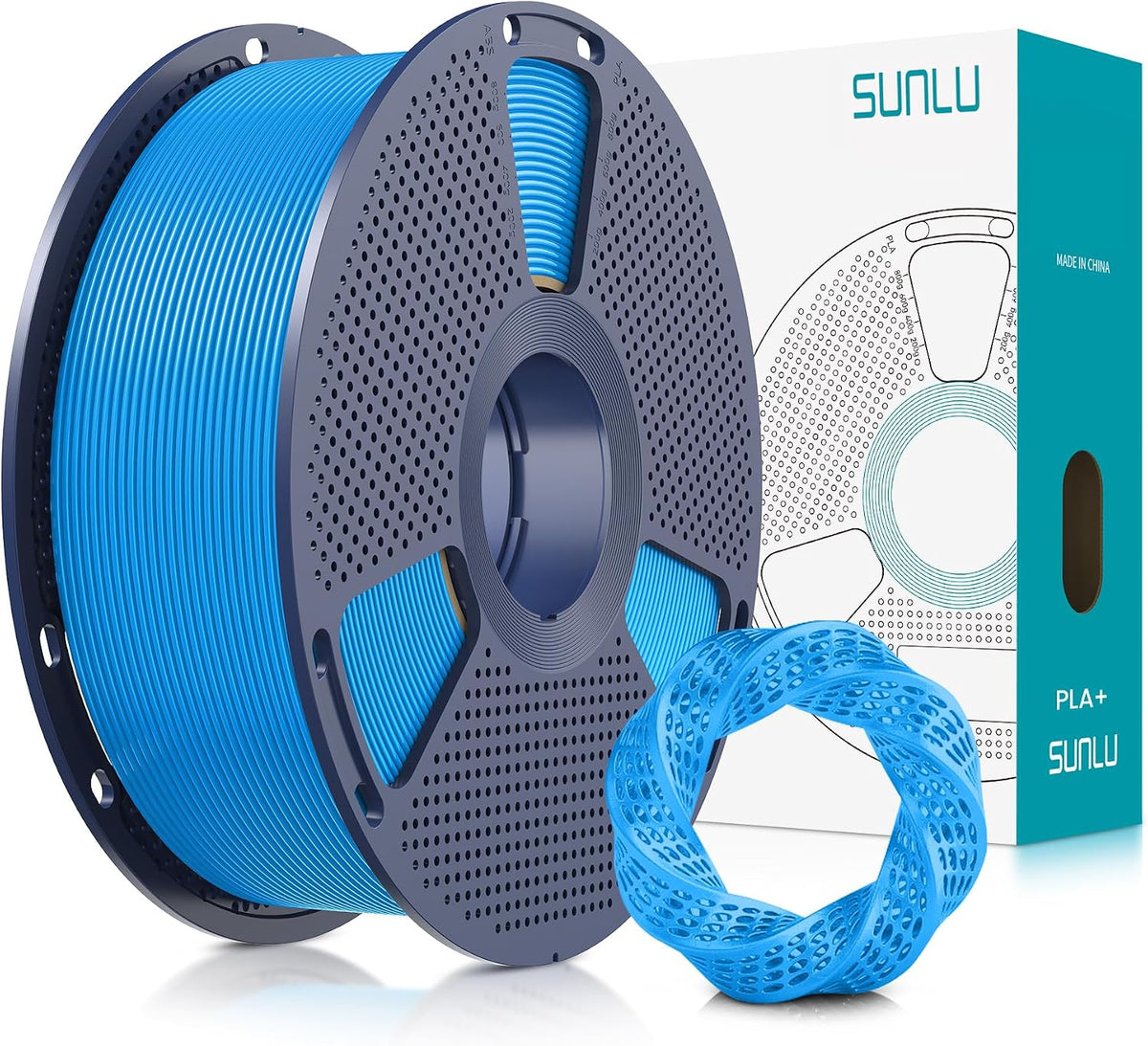 SUNLU Filamento PLA Plus de 0.07 in, cian, 2.2 lbs | Filamento PLA...