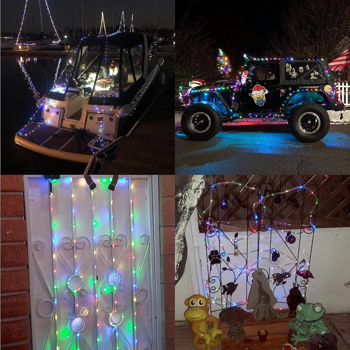 QITONG Cuerda de luces solares para exteriores, 66 pies, 200 luces...