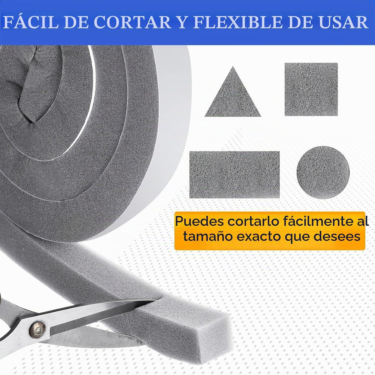 Pangda - Sellador de puerta de 26 pies, cinta de espuma de 1 x 1 pu...