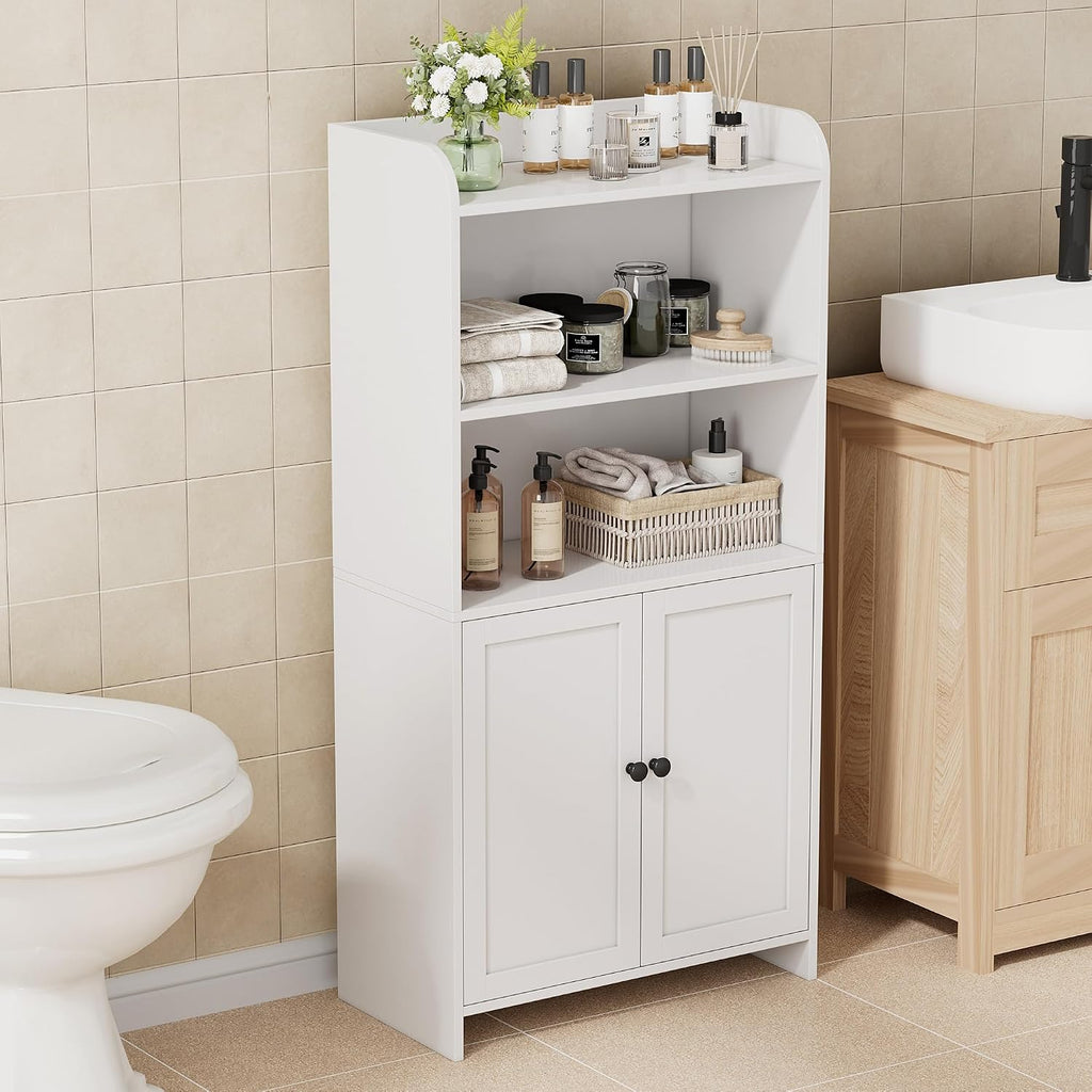 Homhedy Armario de almacenamiento de baño pequeño, almacenamiento i...
