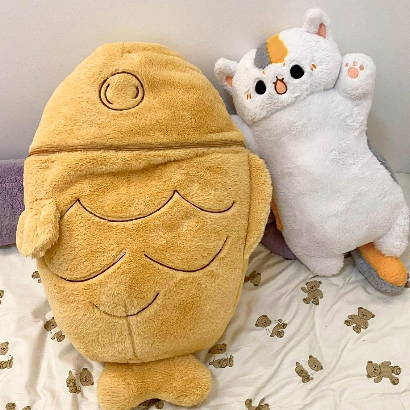 Ditucu Almohada de peluche de gato Taiyaki de 11.8 pulgadas, lindo...