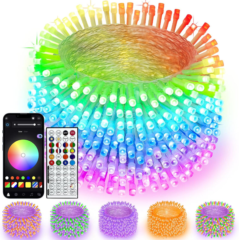 400 LED Smart RGB luces de cadena que cambian de color APP y contro...