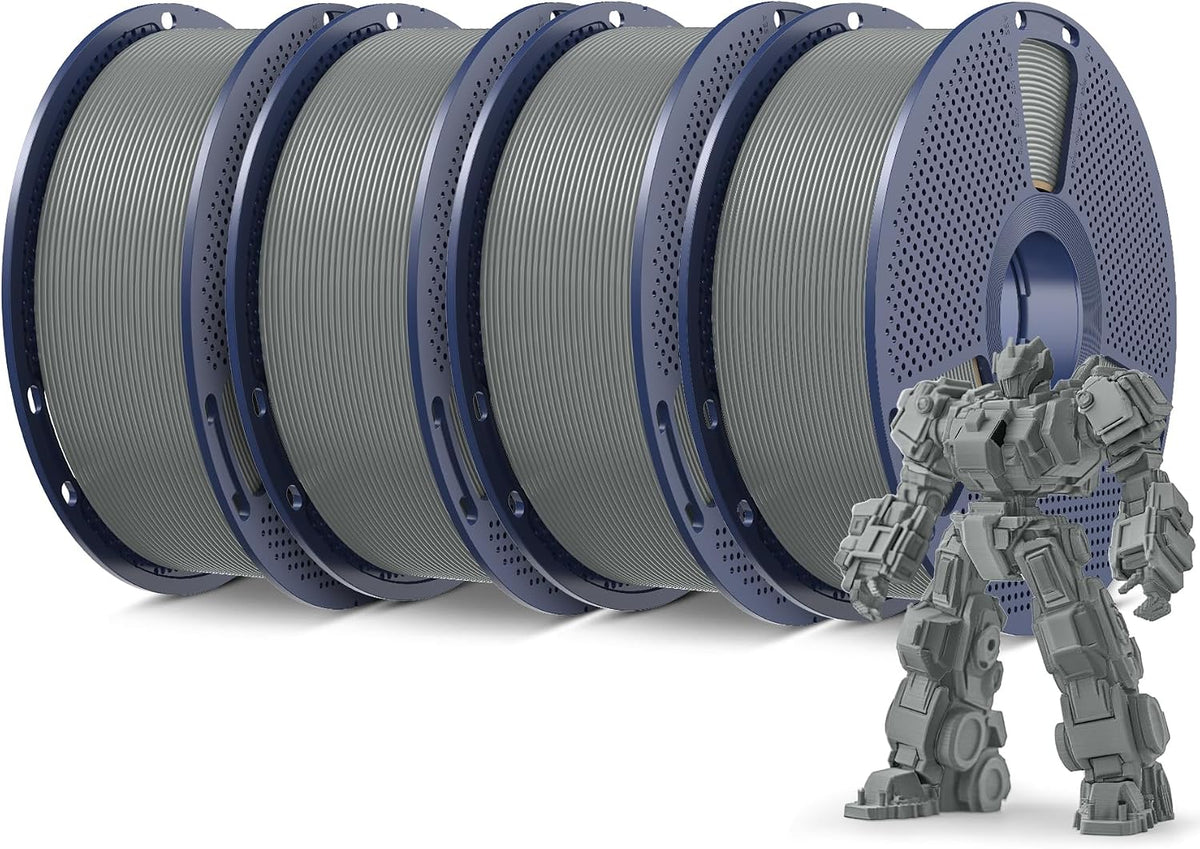 SUNLU Filamento PLA Plus para impresora 3D de 0.07 in, color gris,...