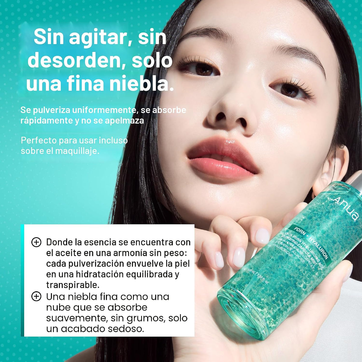 Anua PDRN Collagen Glow - Suero facial en aerosol, 3.38 onzas líqui...