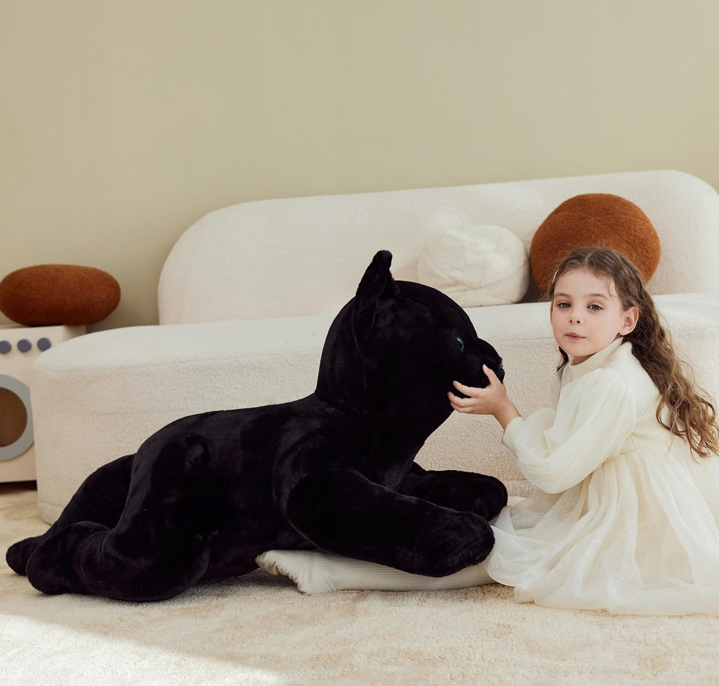 IKASA - Animales de peluche de gato negro, juguetes de peluche giga...