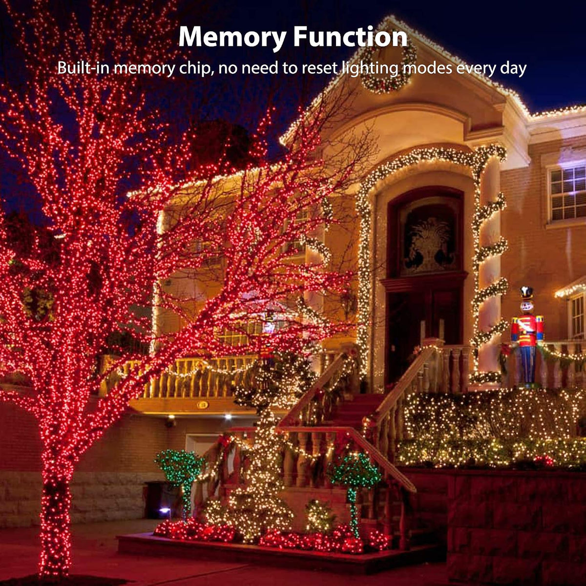 Brizled Luces de Navidad rojas, 78.74 pies, 240 luces LED, mini cad...