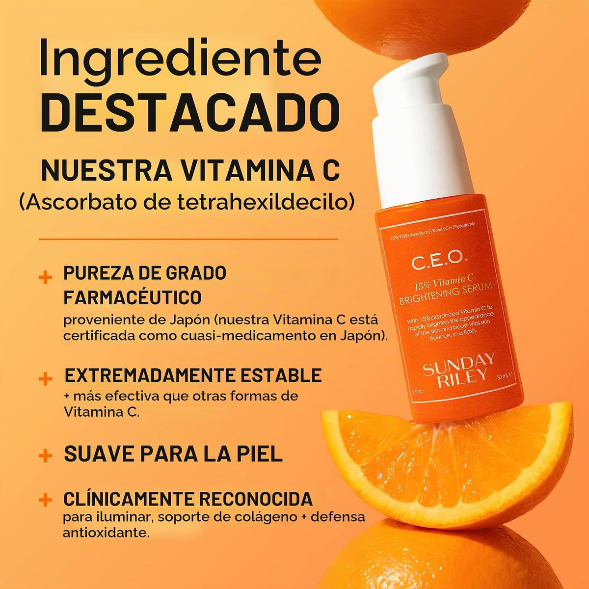 Sunday Riley - C.E.O. 15% Suero Brillante con Vitamina C