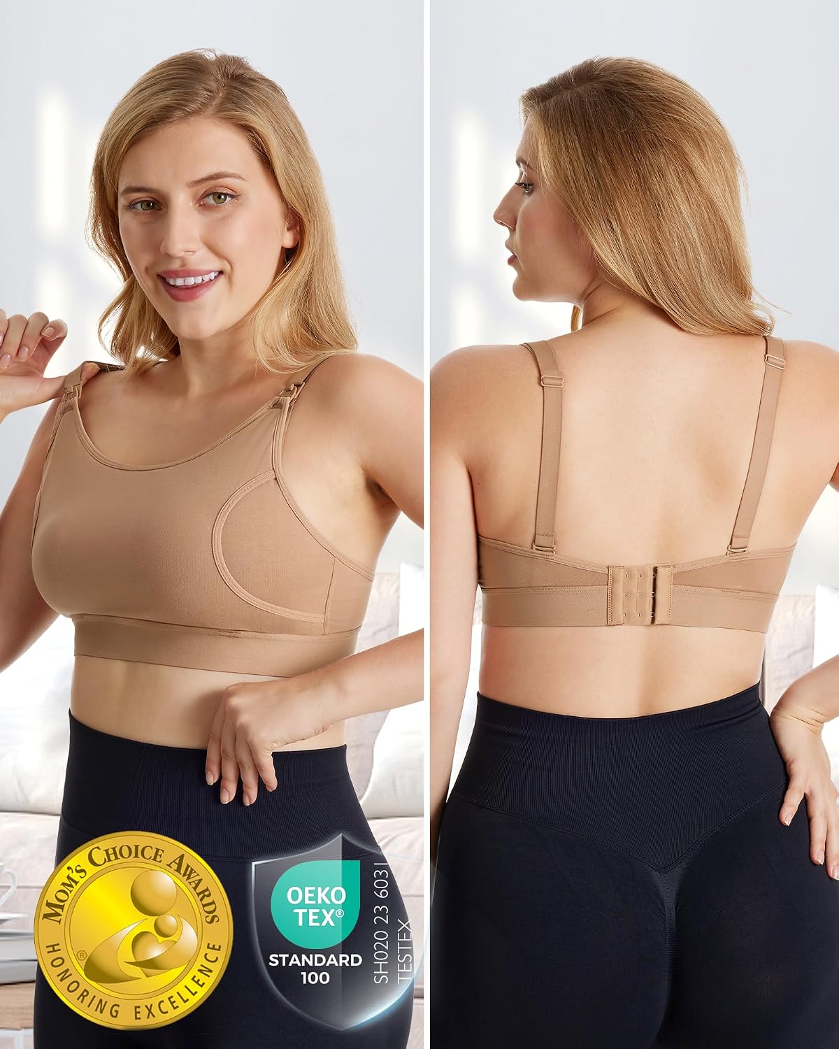 Momcozy \u2013 Sujetador de bombeo con manos libres, sujetador ajus...