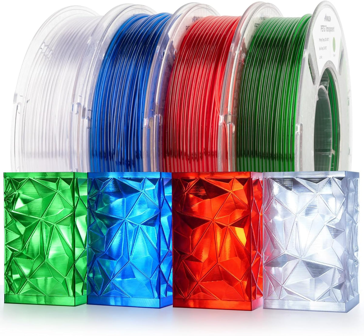 AMOLEN - Paquete de 4 carretes de filamento de PETG para impresora...