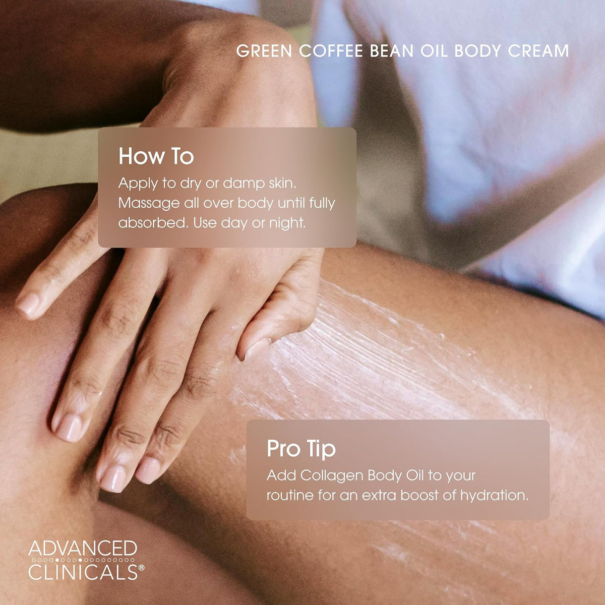 Advanced Clinicals Crema corporal termoreafirmante de grano de café...
