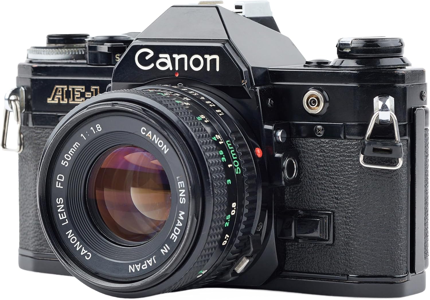 Cámara de película Canon AE-1 35 mm SRL con enfoque manual (negra)...