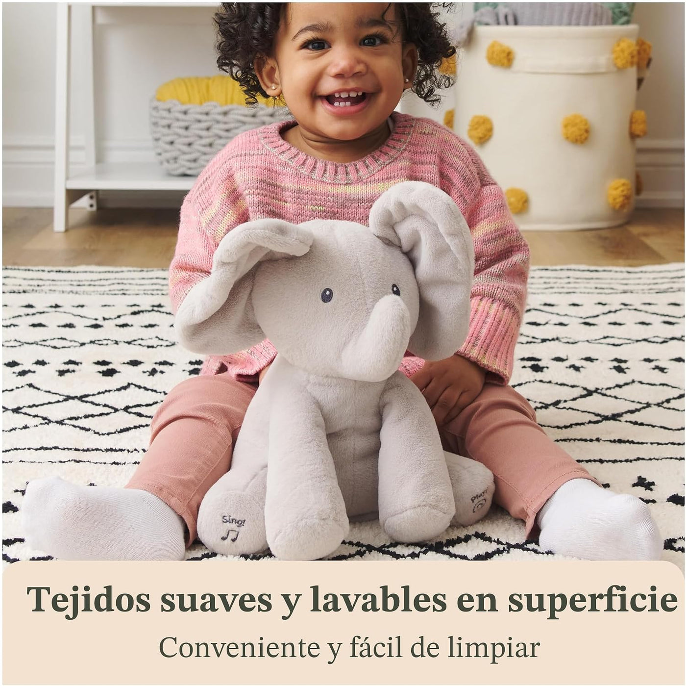 GUND - Peluche animado de Flappy el elefante para bebés, juguete de...