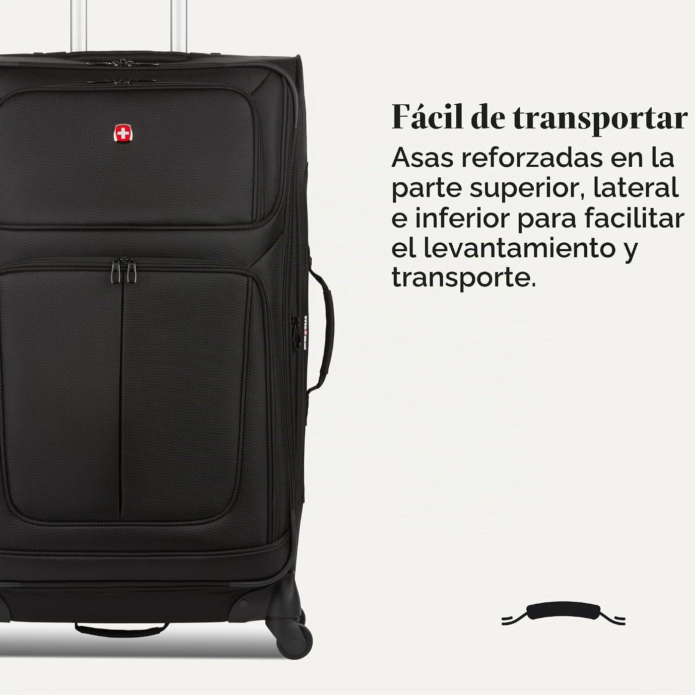 SwissGear Sion de Lado Blando Expandible, Negro