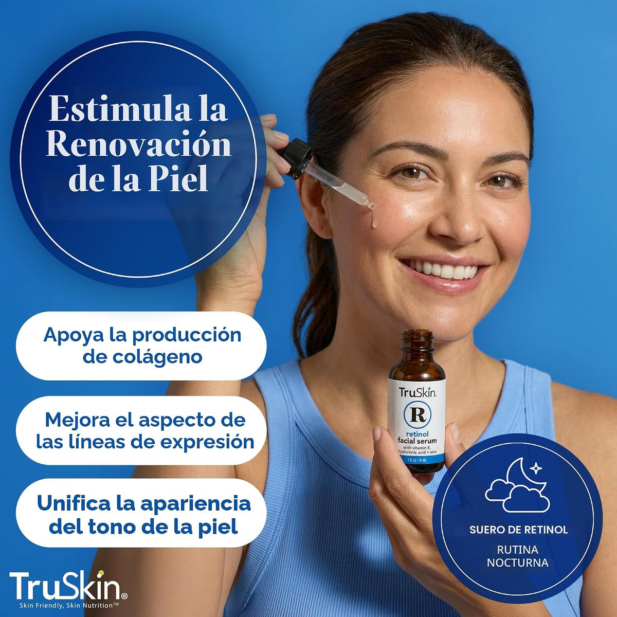 Sérum de retinol natural, TruSkin | Suero retinoide suave durante l...