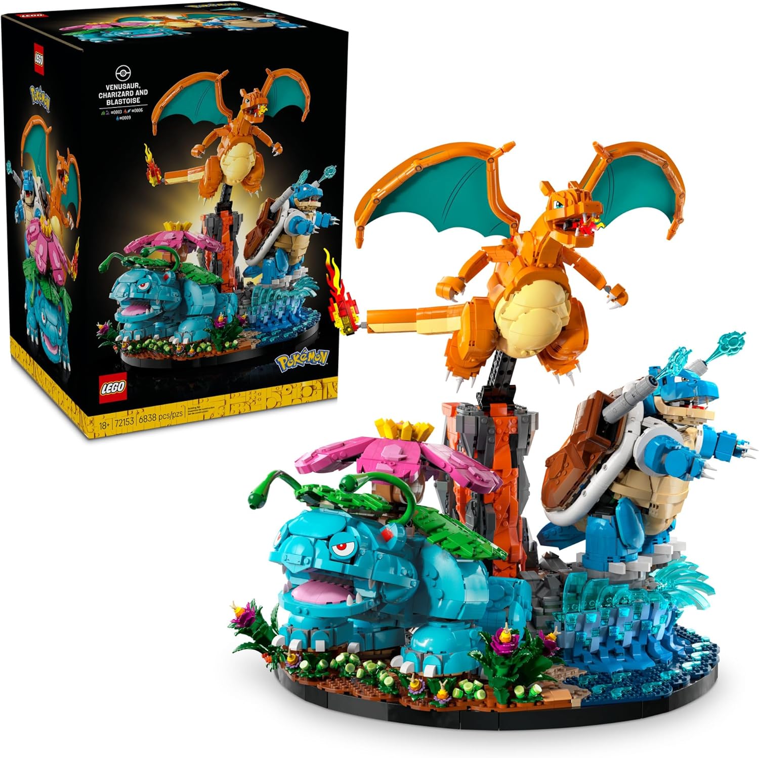 LEGO Pokémon Venusaur, Charizard y Blastoise - Juego de construcció...
