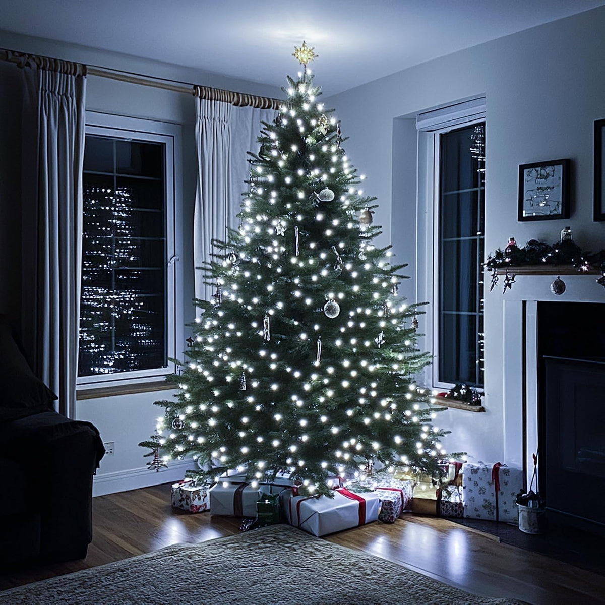 Dazzle Bright Luces para árbol de Navidad, 448 luces LED para decor...