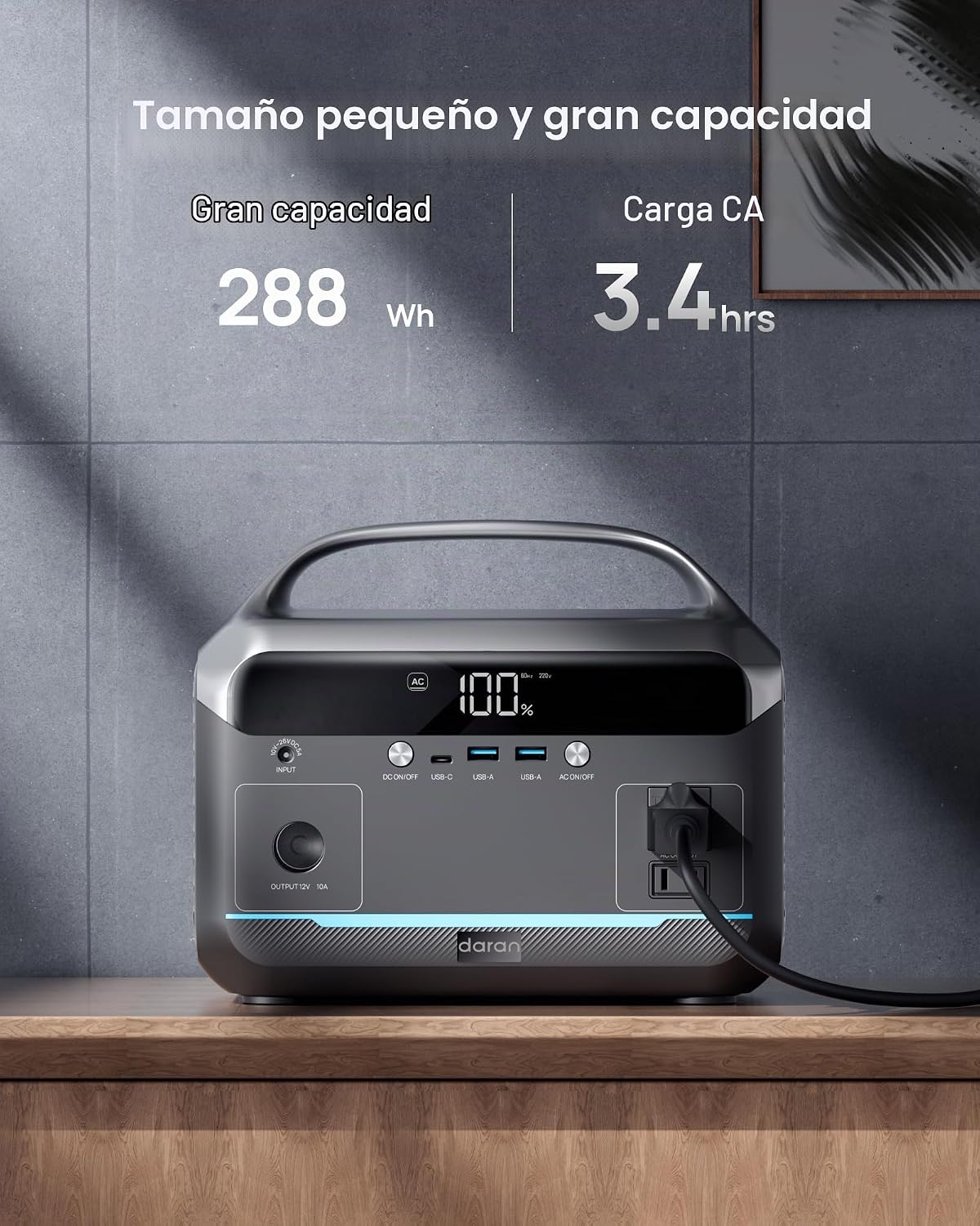 Estación de energía portátil de 350 W con panel solar plegable de 4...