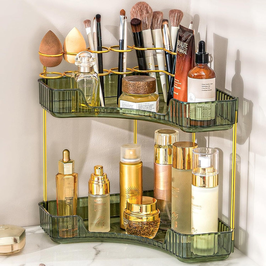 NATURE'S SOURCE Organizador de maquillaje para tocador, organiz...