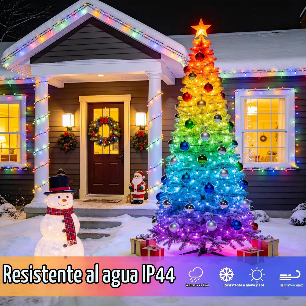 JMEXSUSS 250 luces LED inteligentes que cambian de color para Hallo...