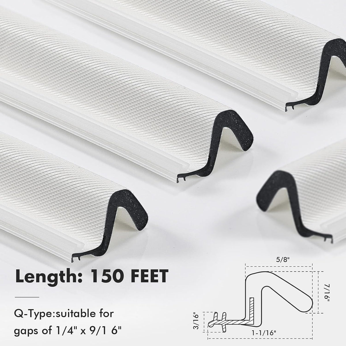 BBTO Burlete para puertas y ventanas para exteriores con forma de V...