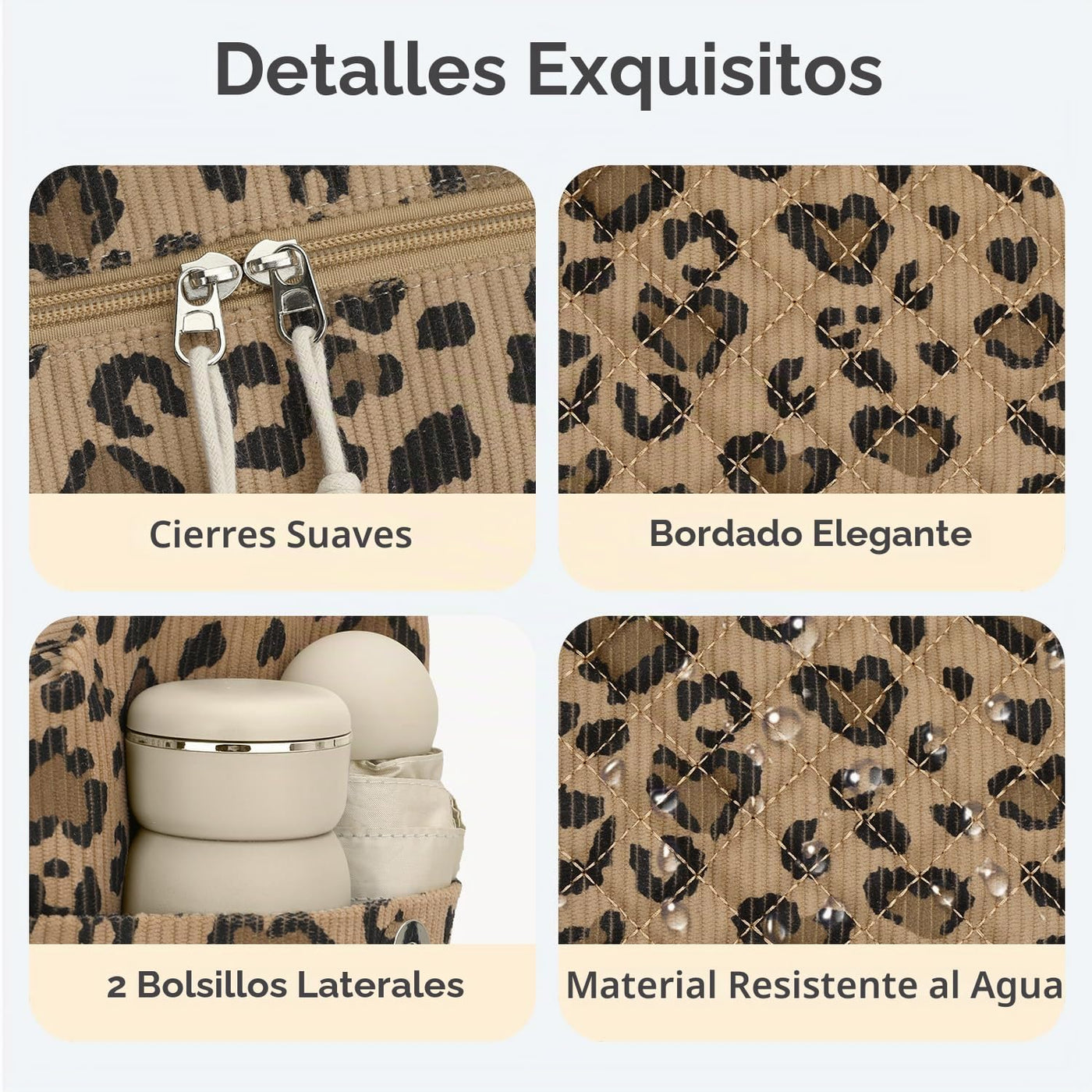 Tenot Bolsa de Pañales Tipo Tote de Pana, Bolsa de Bebé de Viaje Ti...