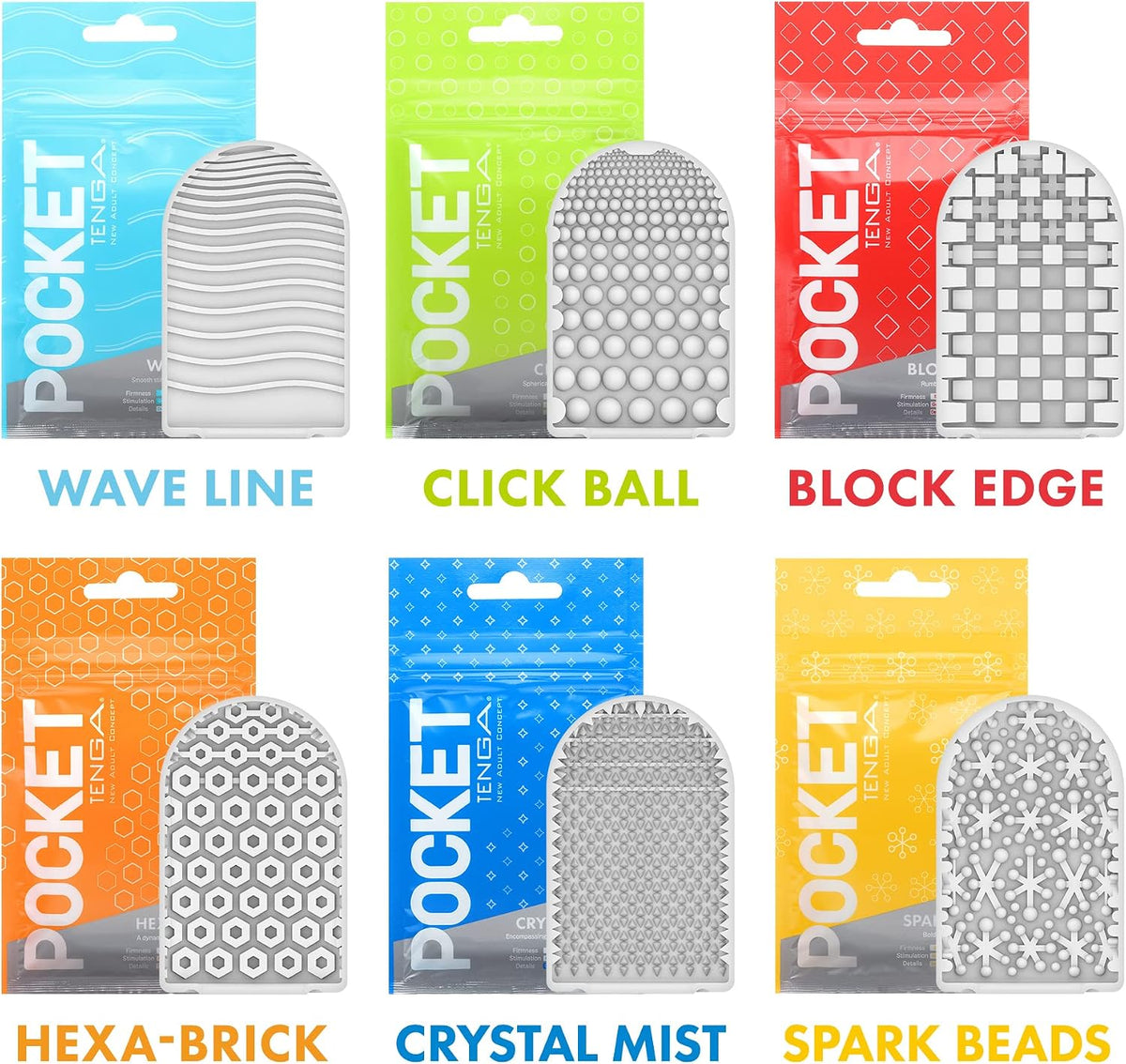 TENGA Juego de 6 fundas de bolsillo para masturbador masculino para...