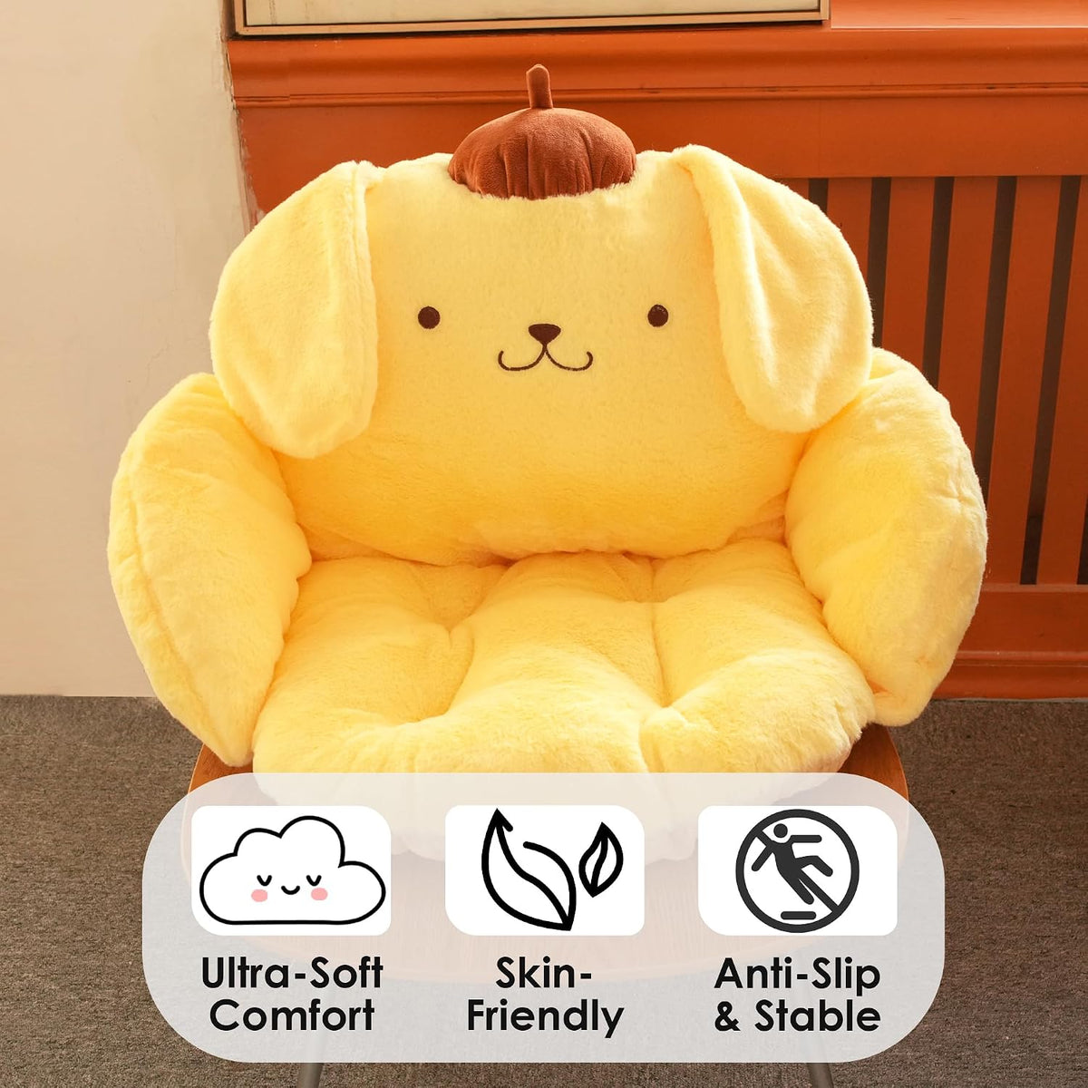 Juju - Cojín Kawaii amarillo \u2013 Decoración de habitación Kawaii...