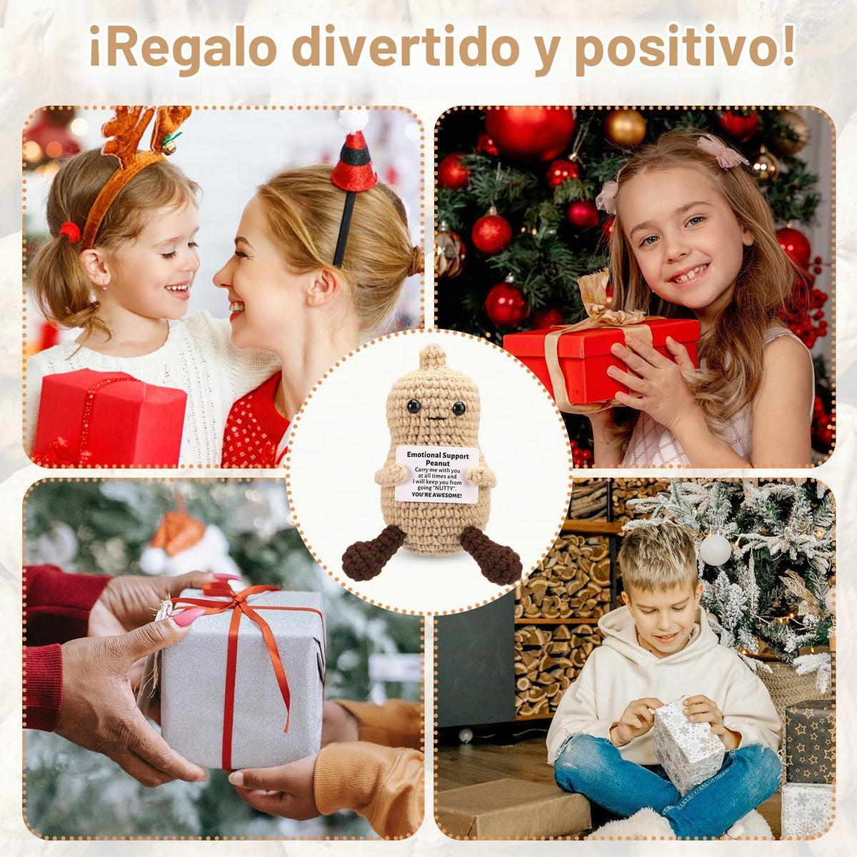 TOYMIS Juguetes de maní de punto de apoyo positivo | Hilados de lan...