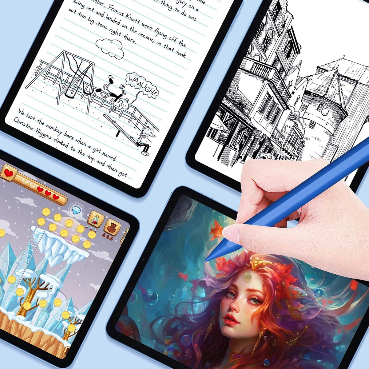 Lápiz óptico para iPad A16\/10ª\/9ª generación, carga rápida de 10...