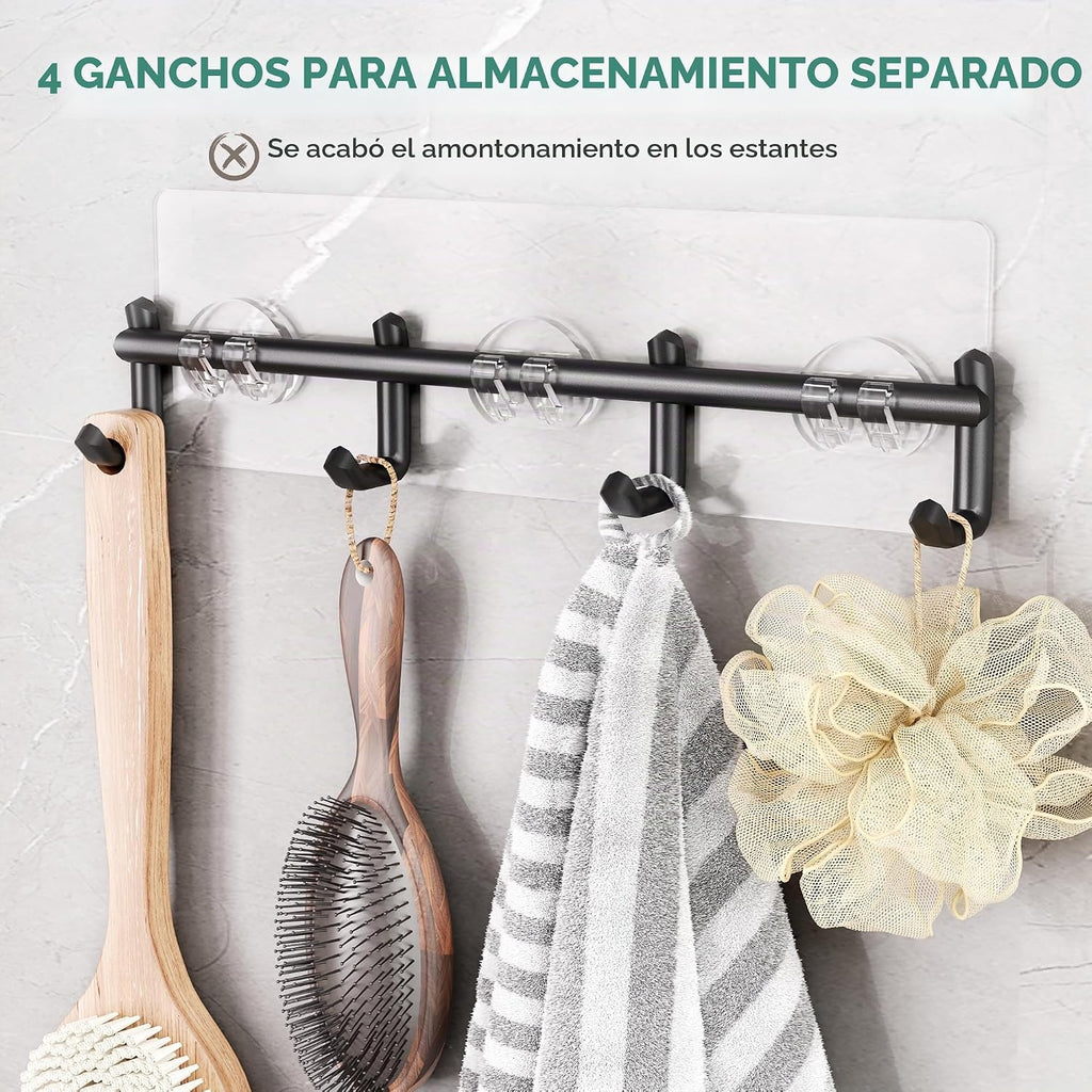Veken Paquete de 6 organizadores de ducha con ganchos, organizadore...