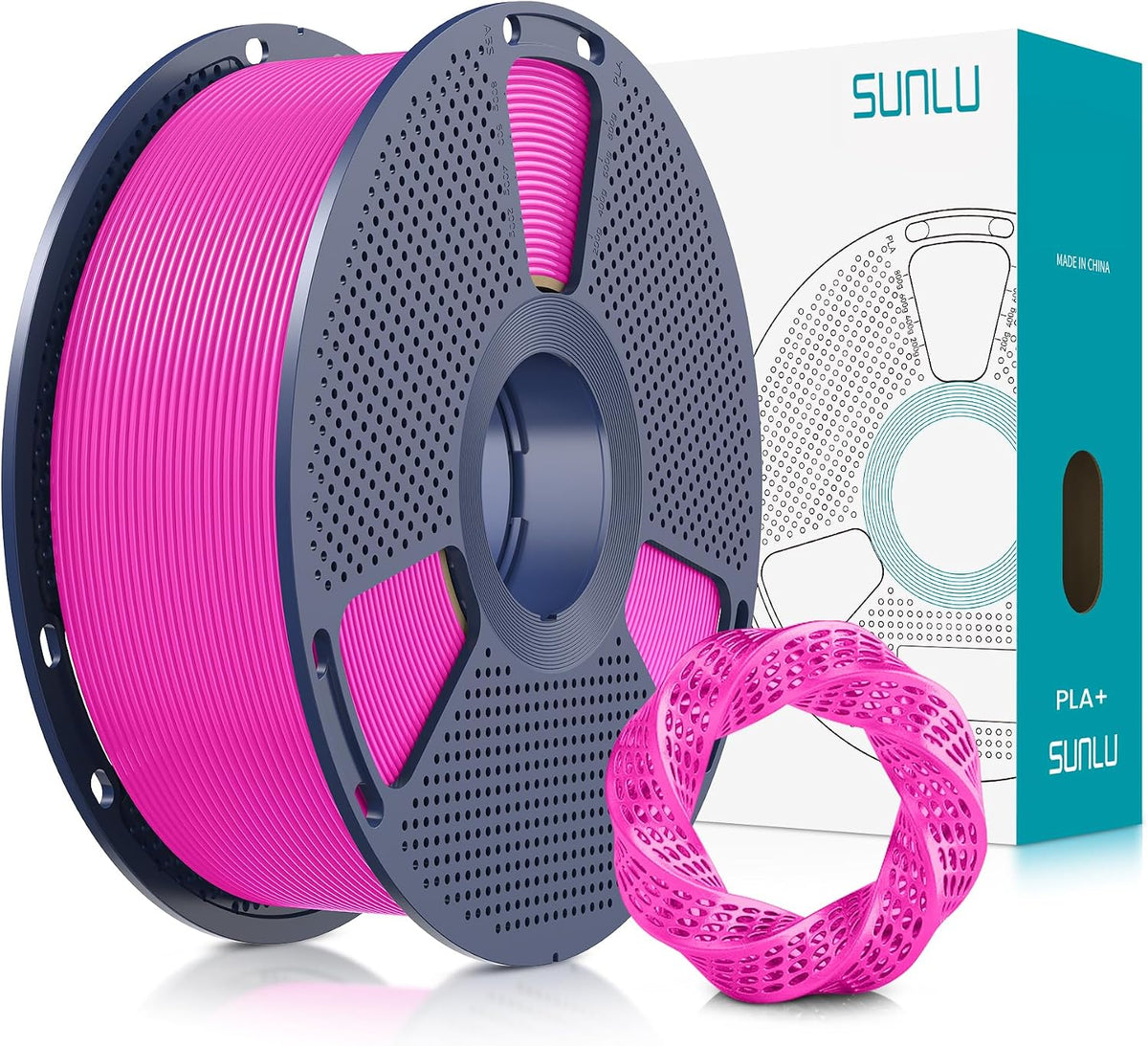 SUNLU Filamento PLA Plus de 0.07 in, magenta, 2.2 lbs | Filamento P...