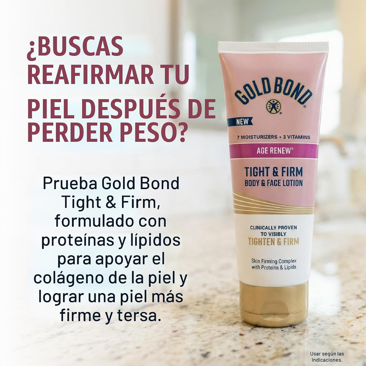 Gold Bond Age Renew Tight & Firm Loción corporal y facial, loción p...