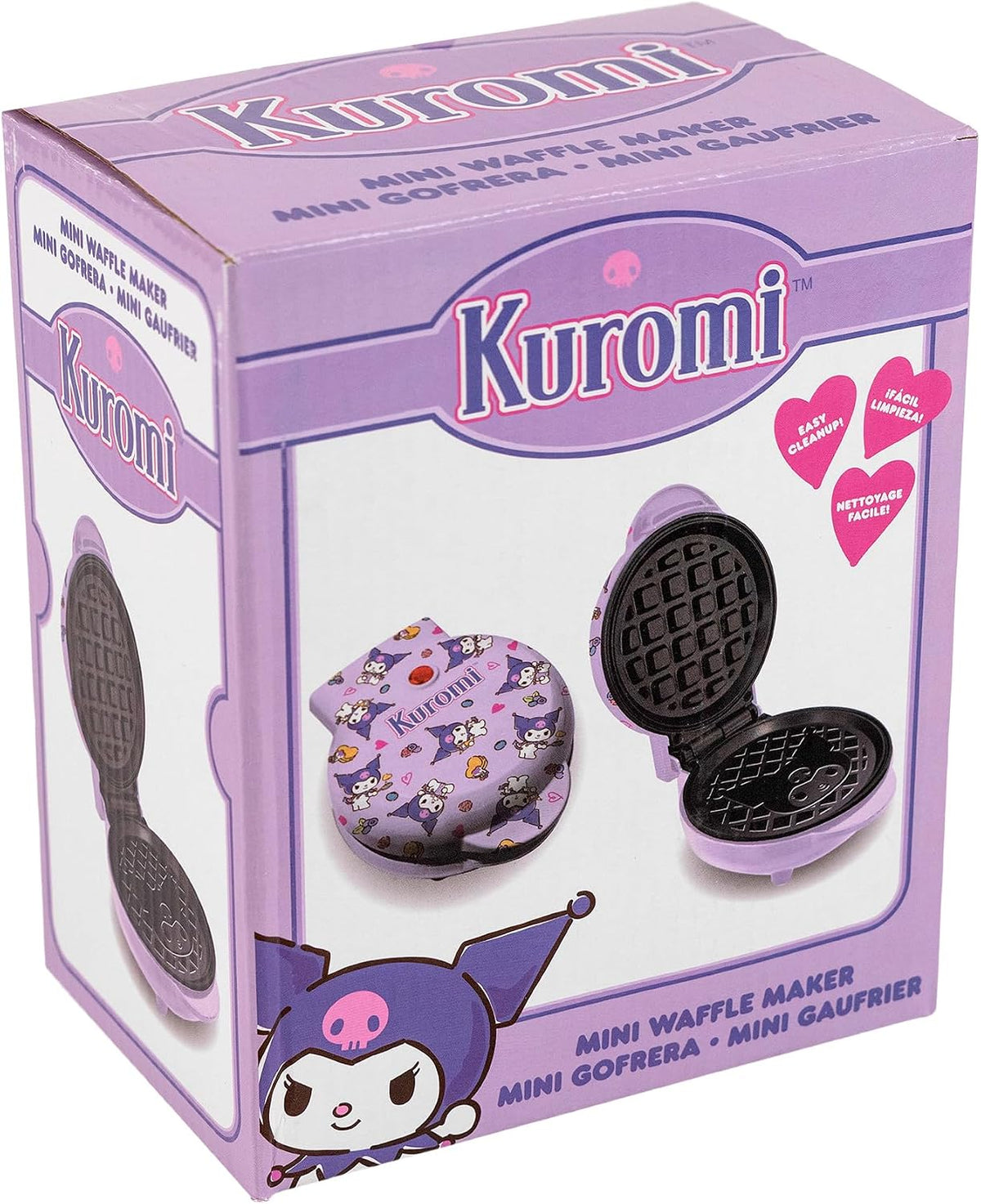 Uncanny Brands Hello Kitty Kuromi Mini Waffle Maker - Cocina con tu...