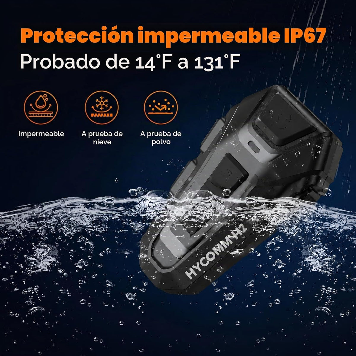 HYCOMM H2 - Auriculares Bluetooth para motocicleta, intercomunicado...
