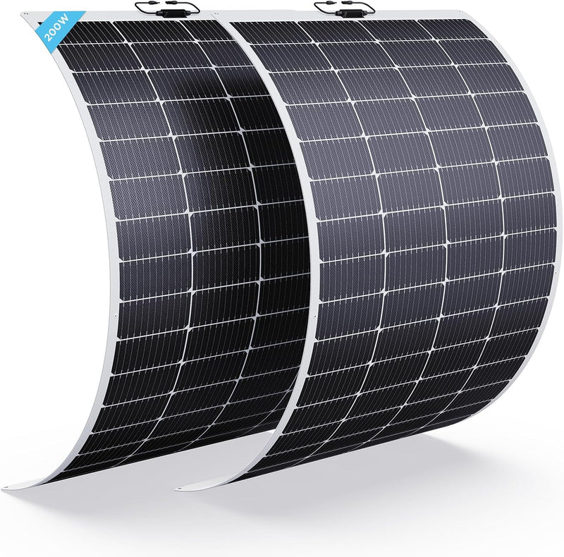 Callsun Panel solar flexible de 400 W (2 x 200 W), ETFE ultrafino f...