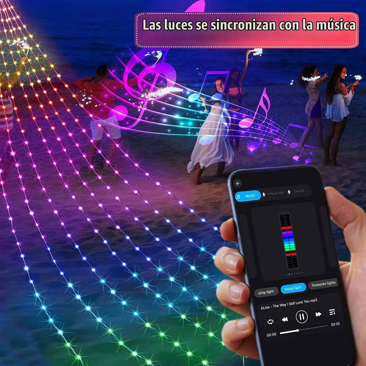 IC ICLOVER - 400 luces LED inteligentes para árbol de Navidad, con...