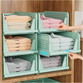 SNSLXH Paquete de 5 cajas organizadoras apilables de armario, cesta...