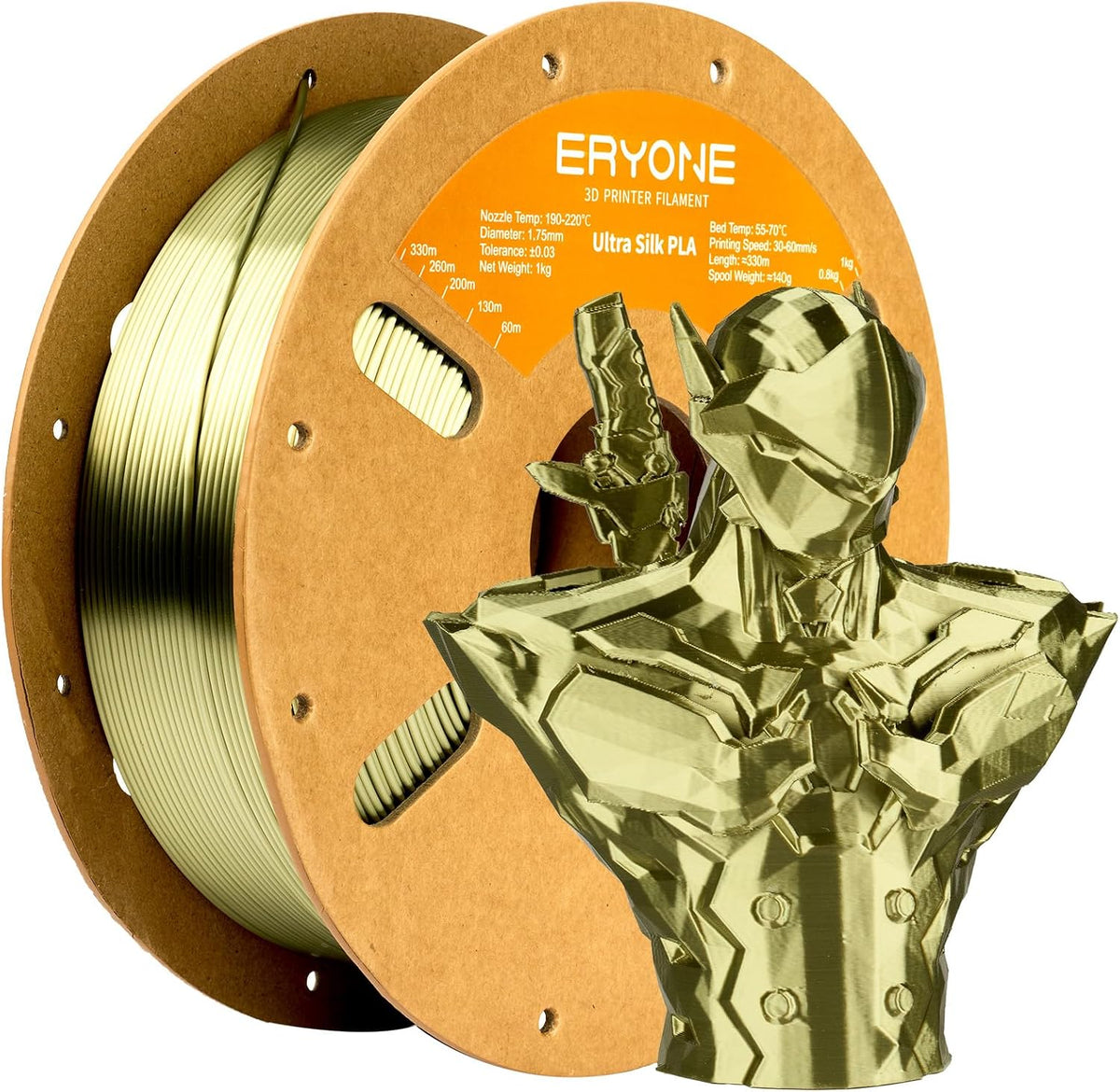 ERYONE Silk Filament PLA+ - Filamento de impresora 3D brillante mej...
