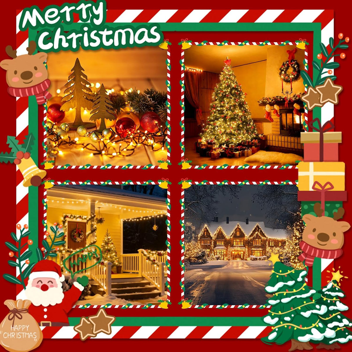 Tira de luces de Navidad con control por voz, 88 pies, 240 LED | 7...